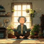 Grandma Emiko doing Qi Gong