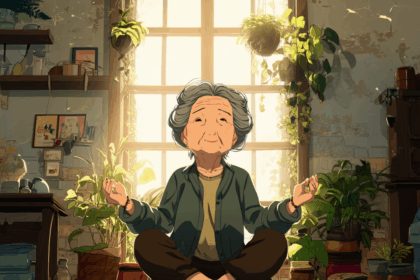 Emiko doing Qi Gong