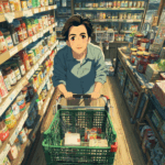 Ichiro going shopping in a japanese grocery store