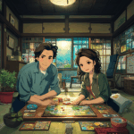 Ichiro Playing a board game with his daughter Yuki