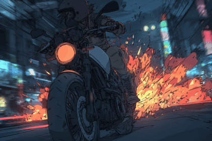 sped_off_on_Antons_old_motorcycle_chased_explosion