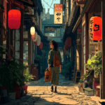 Yuki_walking through a japanese old town